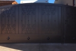 Tuscan style iron gate, privacy gate.